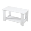 Modern Coffee Tea Table Writing Desk with Lower Shelf Storage Unit Home Office