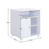 Mobile Home Office Filing Cabinet Printer Stand Unit 360 Degree Casters w/ Door