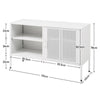 Metal TV Stand Single Door Cupboard Cabinet Console with Storage Shelf Organiser