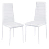 Set of 2 4 6 Dining Chair Faux Leather with Metal Legs Kitchen Chairs High Back