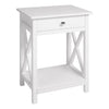 Sofa Side End Table Bedside Table Nightstand Cabinet with Storage Drawer Shelf