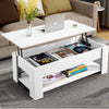 Adjustable Wooden Coffee Table With Storage Lift Top Up Drawer Shelf Living Room