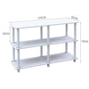 3 Tier Metal Wood Shelf Storage Shelving Unit Bookcase Corner Rack Display Stand