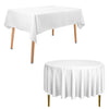 Wedding Polyester Tablecloth Covers Xmas Party Dining White Black Table Cloths