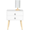 Bedside Table Nightstand Cabinets with 2 Drawers Bedroom Furniture Storage MDF