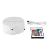 LED Lamp Base 3D Night Light Acrylic Plate Panel Holder +Remote Ctrl+USB Cable