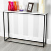 Wooden Free Standing Hallway Console Table Living Room Shelf Display Metal Legs