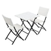 2 Seater Folding Rattan Garden Patio 2Pc Set Wicker and 2 Chairs Set Outdoor UK