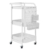3 Tier Slim Kitchen Storage Trolley Cart Rack Tray Shelf Rolling Wheel W/ Handle