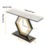120cm Console Table Hall Marble Tabletop Geometric Base Accent Desk Storage