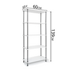 5 Tier Shelving Display Unit Versatile Wall & Pantry Storage Modern Wooden Metal