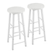 2x Bar Stools Retro Breakfast Kitchen Bar High Chairs MDF Seat Metal Legs