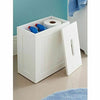 White, Grey Crisp Small Toilet Cleaning Product Storage Tidy Box Unit Bathroom
