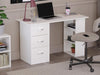 White Wooden Computer Desk PC Laptop Table Home Office Study Workstation Gaming
