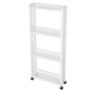 Narrow Slim Storage 4-Tier Sliding Out Trolley Shelf Rack Kitchen Tray Rack Cart