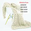 Luxury Chunky Warm Knitted Thick Blanket Hands Bulky Knit Throw Sofa Bed Cover