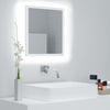 LED Bathroom Mirror Toilet Wall Mirror Engineered Wood Multi Colours vidaXL