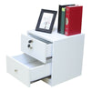 Bedside Cabinet 2 Drawers with Key LOCK Nightstand Table Storage Cabinet Unit