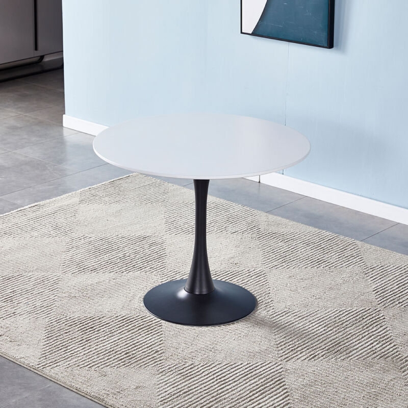 Round Dining Table Kitchen Table Office Reception Meeting Desk with 2/4 Chairs