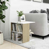 Side Table Coffee Chipboard Living Room Easy Assemble Square Clean Compartments