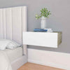 2pcs Floating Nightstands Wall-Mounted Shelf Table with Drawer Chipboard Bedroom