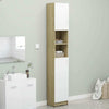 Bathroom Tallboy Cabinet Storage Cupboard Unit Freestanding with Door Shelves
