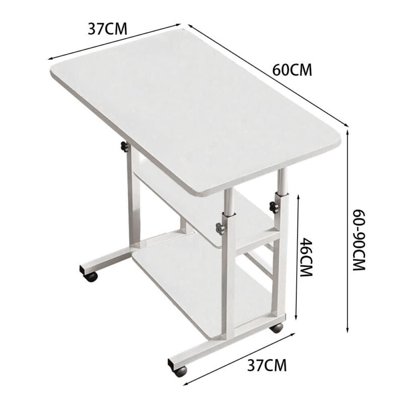 Adjustable Mobile Laptop Table Notebook Desk Sofa Bed Tray Computer StorageShelf