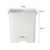Kitchen Recycling Bin 15L Double Plastic 2 Section Compartment Press Top Dustbin