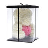 Wedding Foam Rose Flower Bear LED Light Up Floral Teddy with Box Valentine Gift
