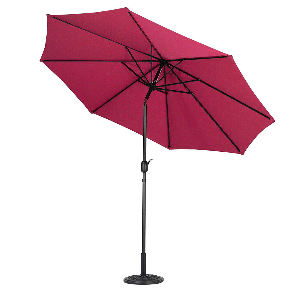 Large Garden Patio Parasol 300cm Tilting Umbrella Sun Shade with Crank Handle