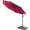 Sun Parasol Garden Sun Shade Umbrella Patio Outdoor Banana Parasol with Base Kit