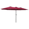 4.6M Cantilever Parasol Garden Banana Sun Umbrella Manual Rocker Shade Canopy UK