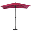 Garden Parasol Umbrella 3M Crank Tilt Sunshade Banana Umbrella With/No Base UK