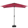 Garden Parasol Umbrella 3M Crank Tilt Sunshade Banana Umbrella With/No Base UK