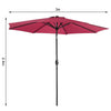 3M Outdoor Garden Parasol Patio Beach Sun Shade Round Umbrella Canopy Crank Tilt