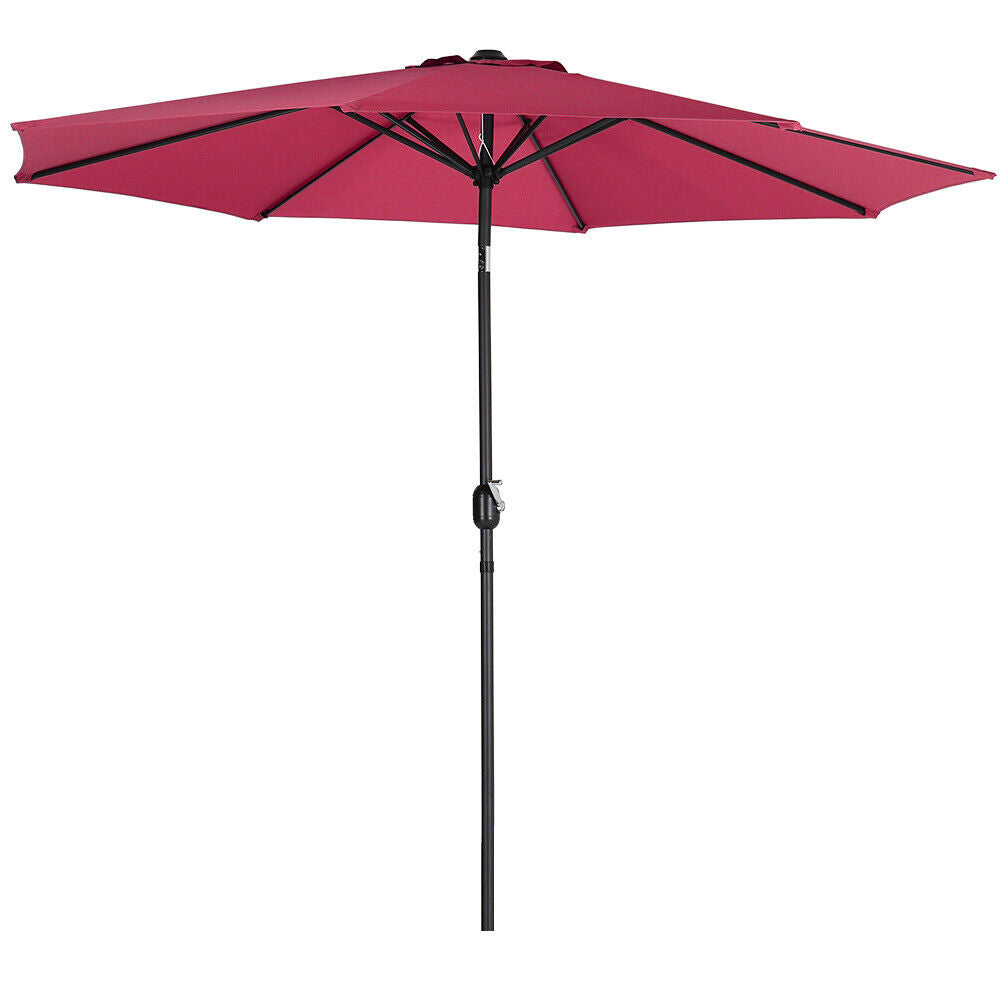 Large Garden Patio Parasol 300cm Tilting Umbrella Sun Shade with Crank Handle