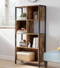 Large Industrial Bookcase Vintage Cube Unit Tall Display Rustic Metal Cabinet