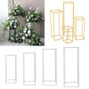 Metal Flower Rack Wedding Party Art Geometric Column Vases Stand Top Props Decor