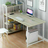 Corner Computer Desk H-shaped PC Laptop Table Home Office Workstation +4 Shelves