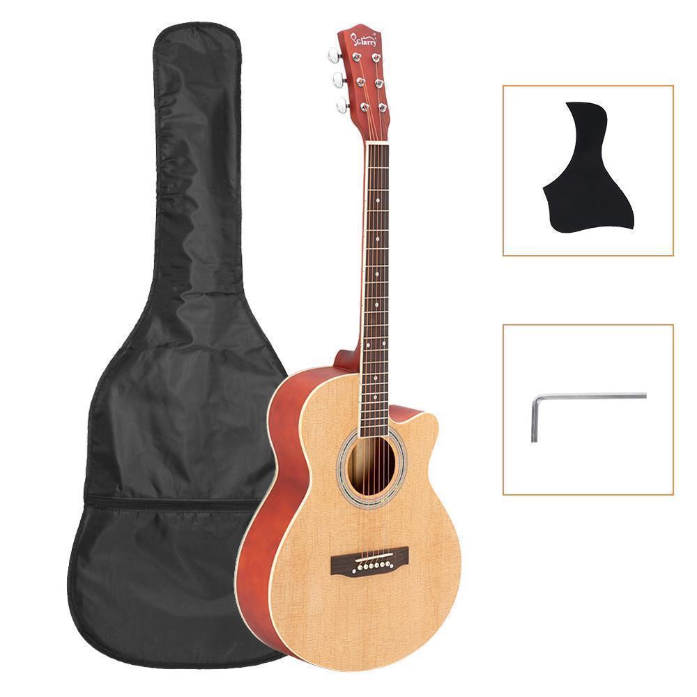 40" 6 String Folk Acoustic Guitar Adult Beginner Starter with Bag Tool
