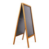 Wooden Folding A-Frame Chalkboard Pavement Sandwich Sign for Cafe Teaching Xmas