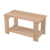 Modern Coffee Tea Table Writing Desk with Lower Shelf Storage Unit Home Office