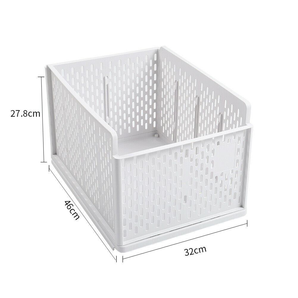 Detachable Wardrobe Drawer Cabinet Organizer Stackable Clothes Storage Box White