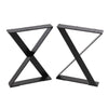 Set of 2 Industrial Metal Steel Box Shape Table Legs Dining/Bench/Office/Desk UK