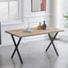 Modern Wood Dining Table Kitchen Dining RoomTable with X/U Shaped Metal Legs