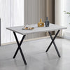 Modern Wood Dining Table Kitchen Dining RoomTable with X/U Shaped Metal Legs