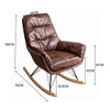 Wing Back Armchair Rocking Chairs Upholstered Recliner Fireside Single Sofa Home
