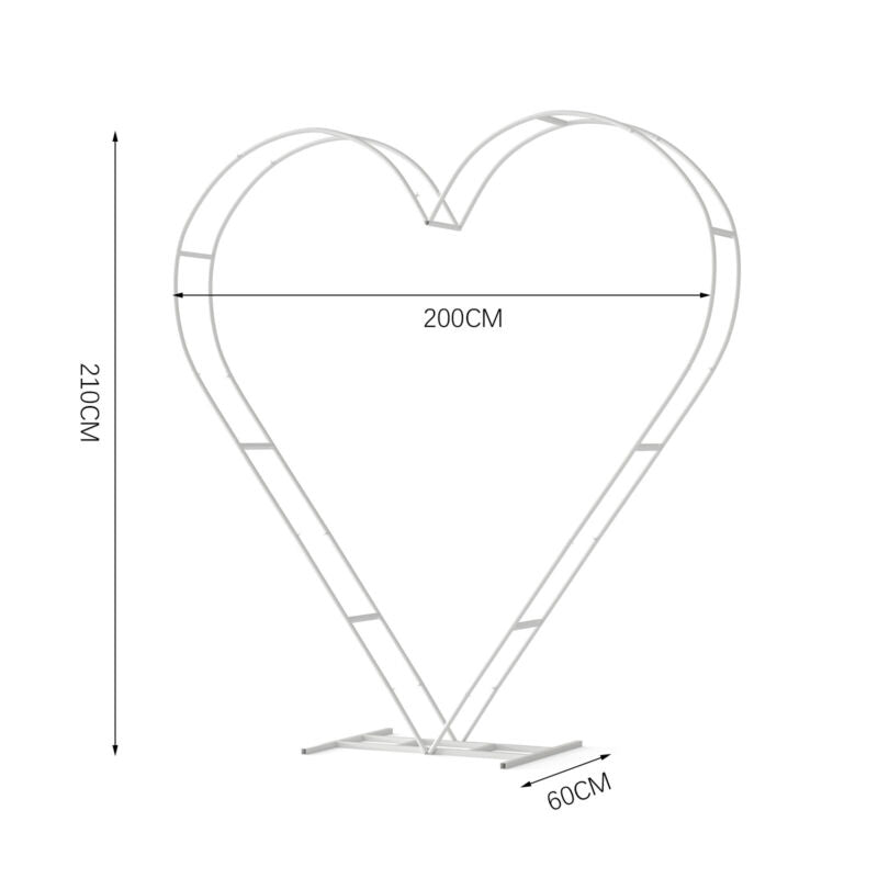 Heart Shape Arch Frame Wedding Stage Backdrop Flower Stand Balloons Archway Rack