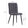 Restaurant Kitchen Seat Side Chair Velvet PU Leather Cushion Padded Dining Chair