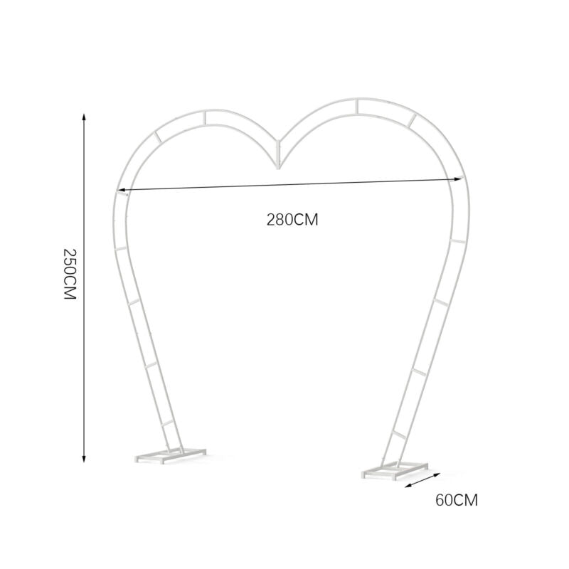 Heart Shape Arch Frame Wedding Stage Backdrop Flower Stand Balloons Archway Rack